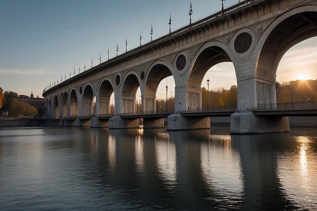 Photo turin torino detail of brigde on po river