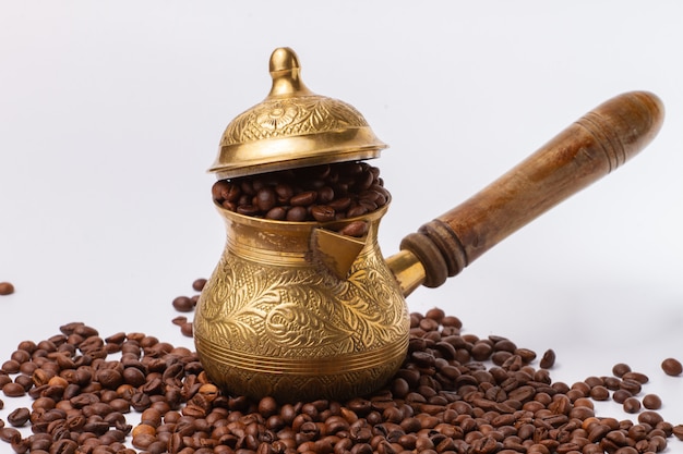  Turk for brewing coffee and coffee beans