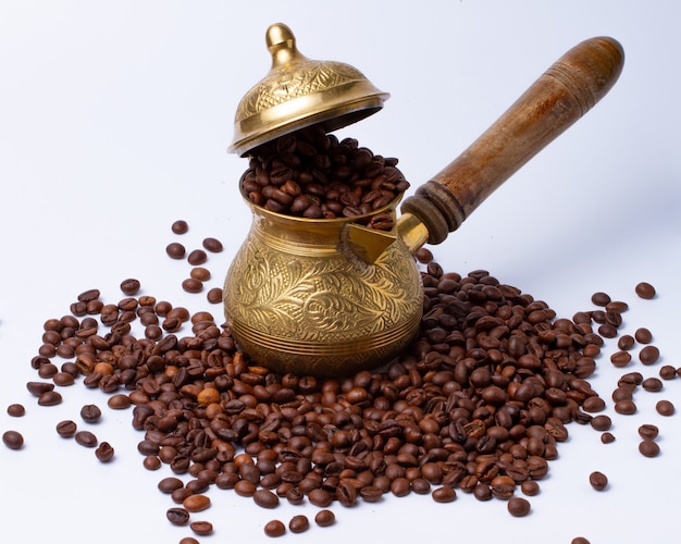 Turk for brewing coffee and coffee beans