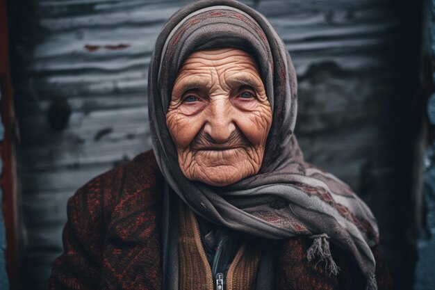 Turk old woman turkish city