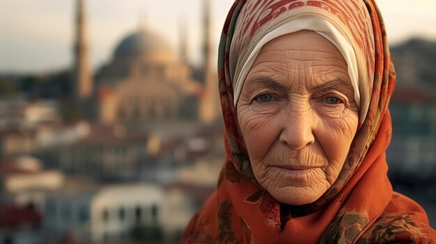 Photo turk woman turkish city