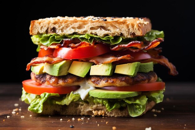 Turkey Avocado BLT Burger Joy