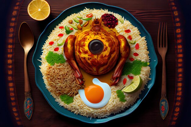 Turkey Biryani food Generative Ai