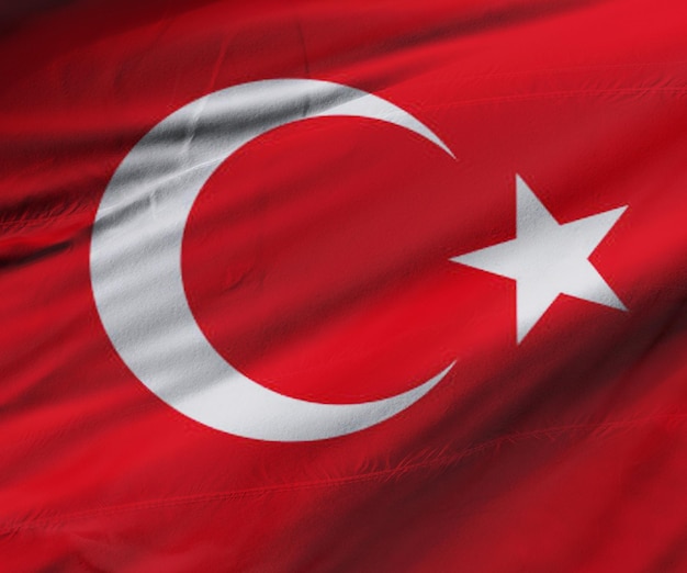 Photo turkey flag 3d rendering depicting symbol of victory, conquest, national celebrations