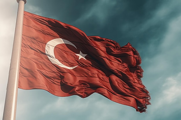 Turkey flag Illustration AI GenerativexA