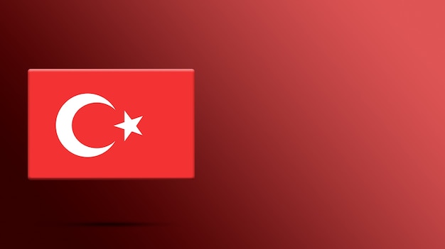 Turkey flag on realistic platform