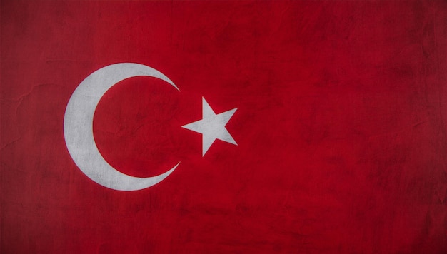グランジ色のトルコの旗