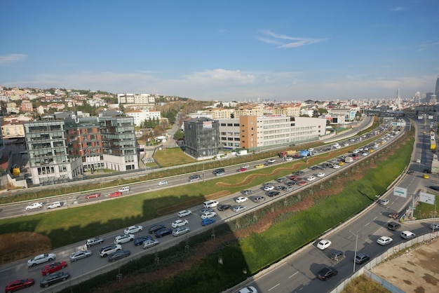 Turkey istanbul 12 january 2023 traffic in a high away in istanbul