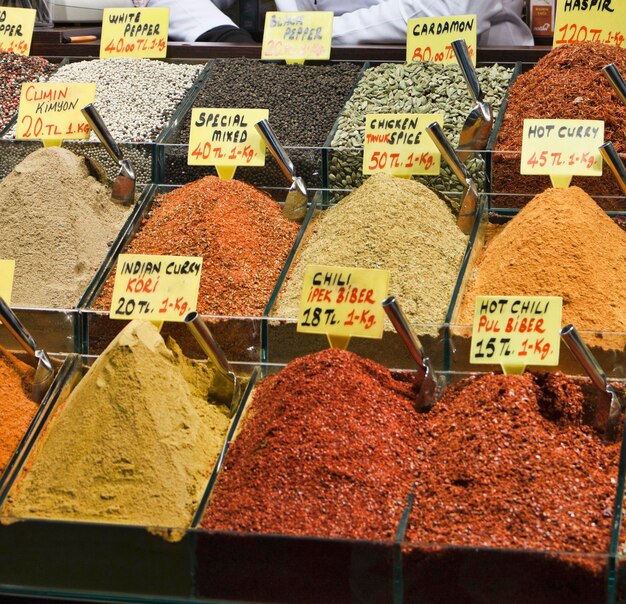 Turkey, Istanbul, Spice Bazaar, turkish spices for sale