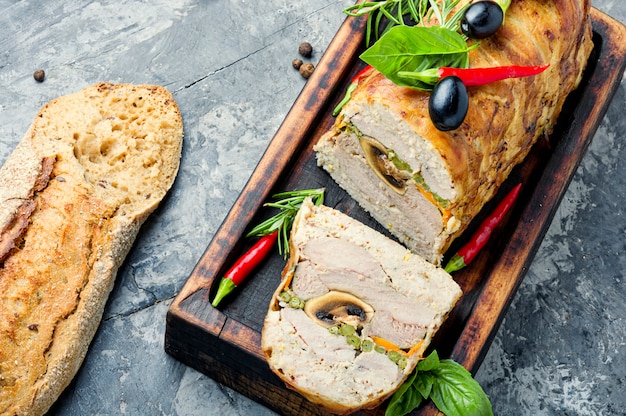 Turkey meat terrine