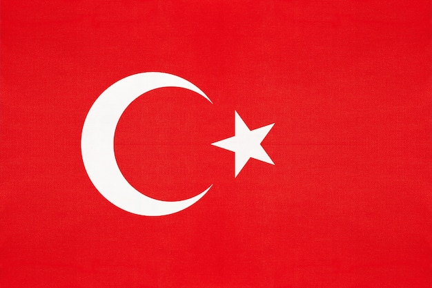 Turkey national fabric flag