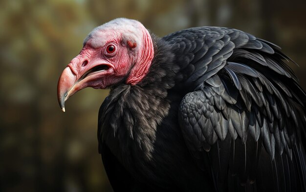 Photo turkey vulture bird on natural environment