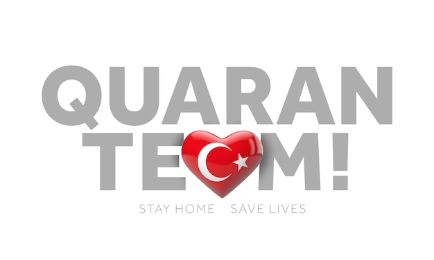 Turkije quaranteam blijf thuis red levens bericht d render