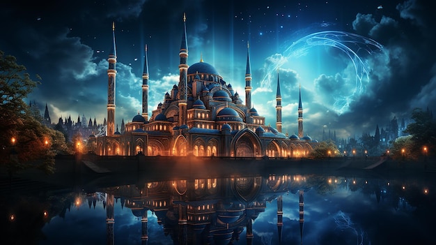 turkish blue mosque background