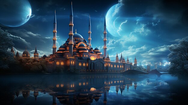 turkish blue mosque background