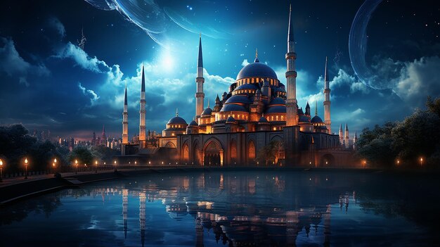 turkish blue mosque background