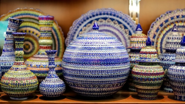 Turkish Ceramics in Grand Bazaar Istanbul Turkey