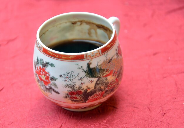 Photo turkish coffee in a chinesse pot