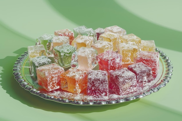 turkish delight cake on background