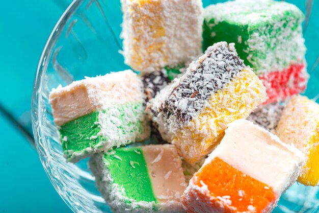 Turkish delight close up