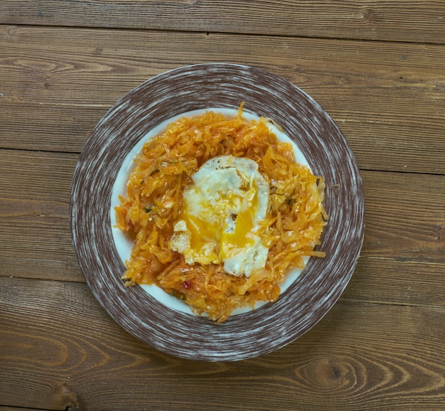 Turkish dish with sauerkraut