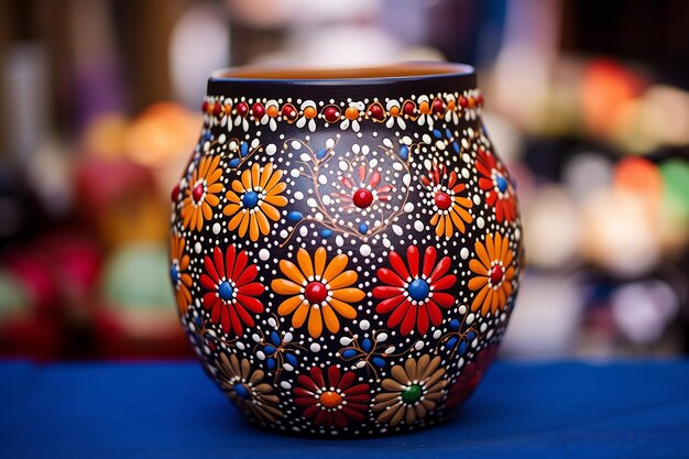 Turkish Elegance An Intricately Decorated Turkish Ceramic Pot