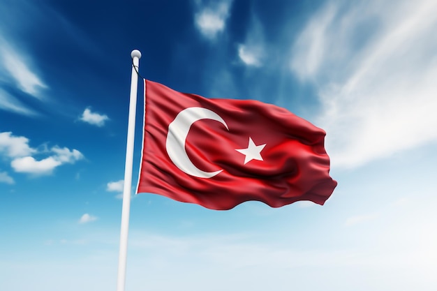 Turkish Flag 29 Ekim Cumhuriyet Bayrami concept Yuzuncu yil Turk Bayragi