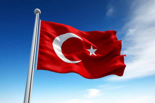 Turkish Flag 29 Ekim Cumhuriyet Bayrami concept Yuzuncu yil Turk Bayragi