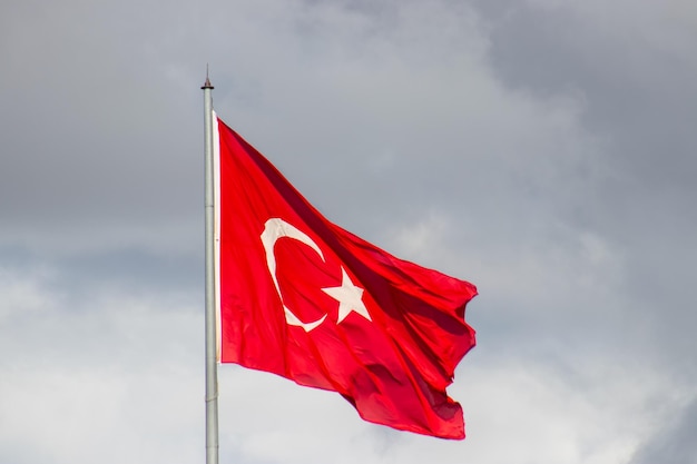 A turkish flag against a white backgroundSocial Media banner story