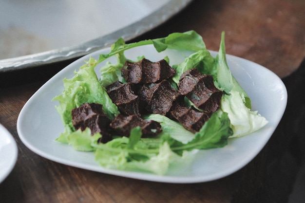 Turkish food cigkofte steak a la turca or chee kofta