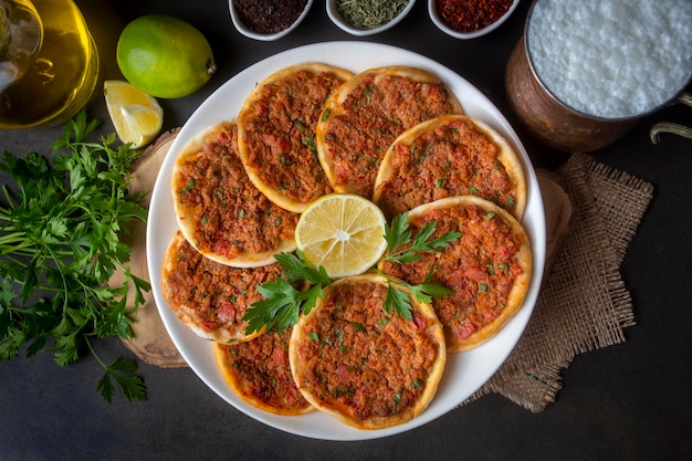 Turkish Food Findik Lahmacun / Mini Pizza