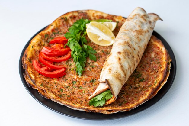 Turkish foods Turkish pizza Lahmacun