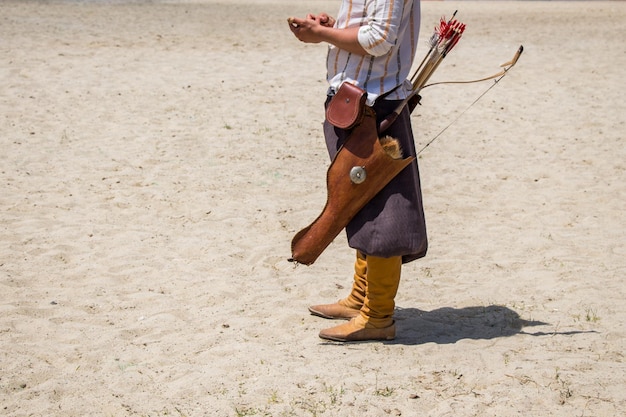 Photo turkish horseman ethnic clothes examples