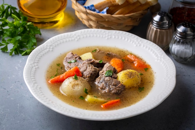 Turkish Kuzu - et Haslama - Lamb - meat Stew with Potatoes and Carrot