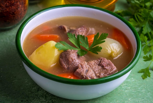 Turkish Kuzu - et Haslama - Lamb - meat Stew with Potatoes and Carrot