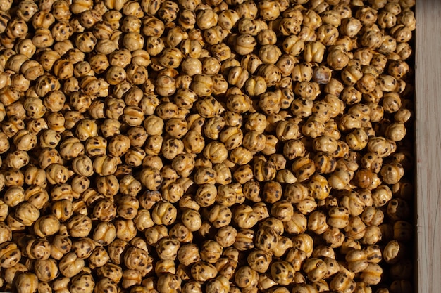 Turkish leblebi nut roasted chickpea as snack food background