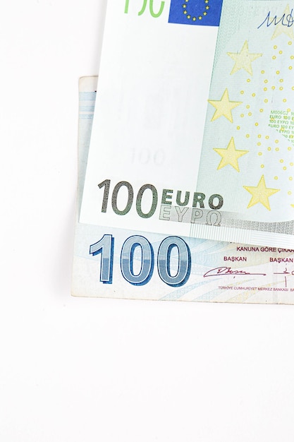 トルコリラ紙幣ユーロ