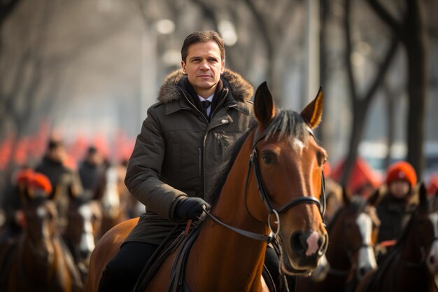 Turkish police show down with horses on Republic Day