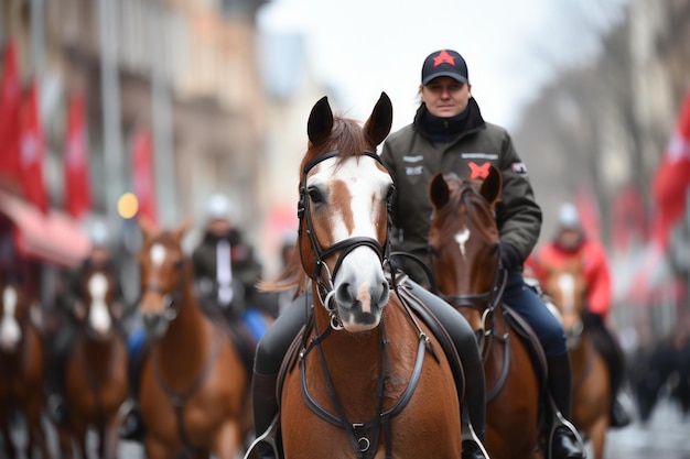 Turkish police show down with horses on Republic Day