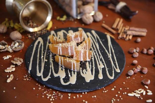 Turkish Pumpkin Dessert with tahini Tahinli Kabak Tatlisi