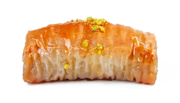 Photo turkish ramadan dessert baklava isolated