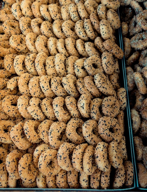 Turkish style freshly made cookies as snack