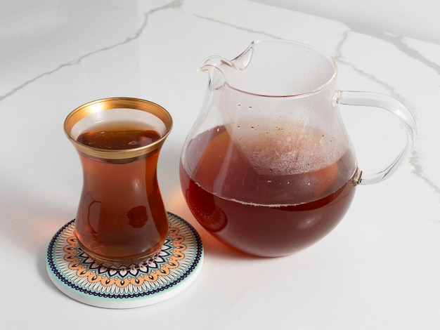 Turkish Tea Tea in a teapod