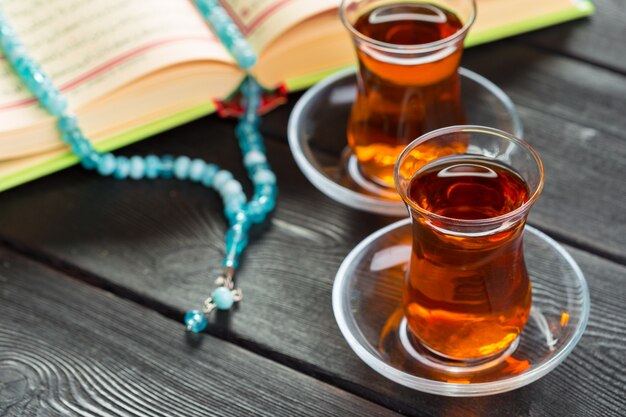 Turkish tea in traditional glass