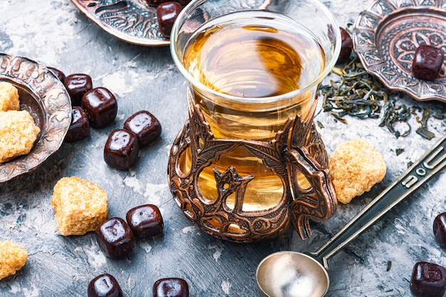 Turkish tea in traditional glass