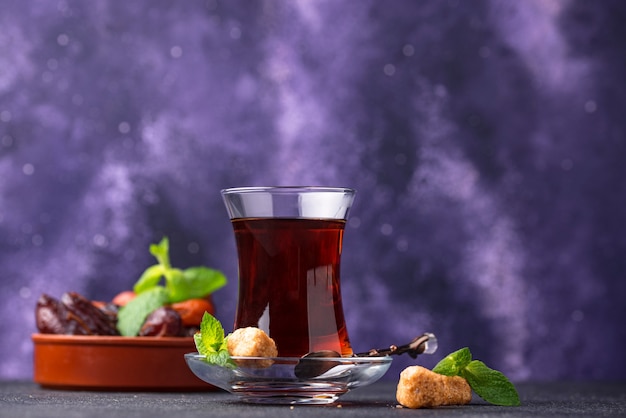 Turkish tea with dried fruits