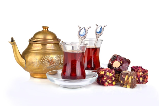 Photo turkish tea