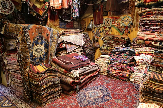 turkish traditional carpets in goreme nevsehir turkey