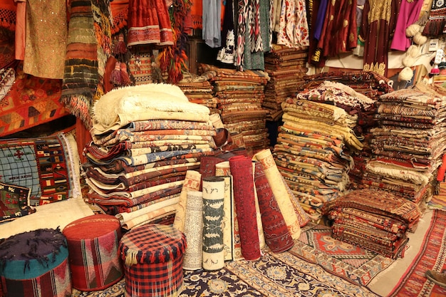 turkish traditional carpets in goreme nevsehir turkey