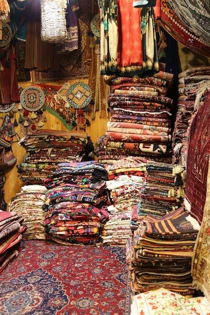 turkish traditional carpets in goreme nevsehir turkey